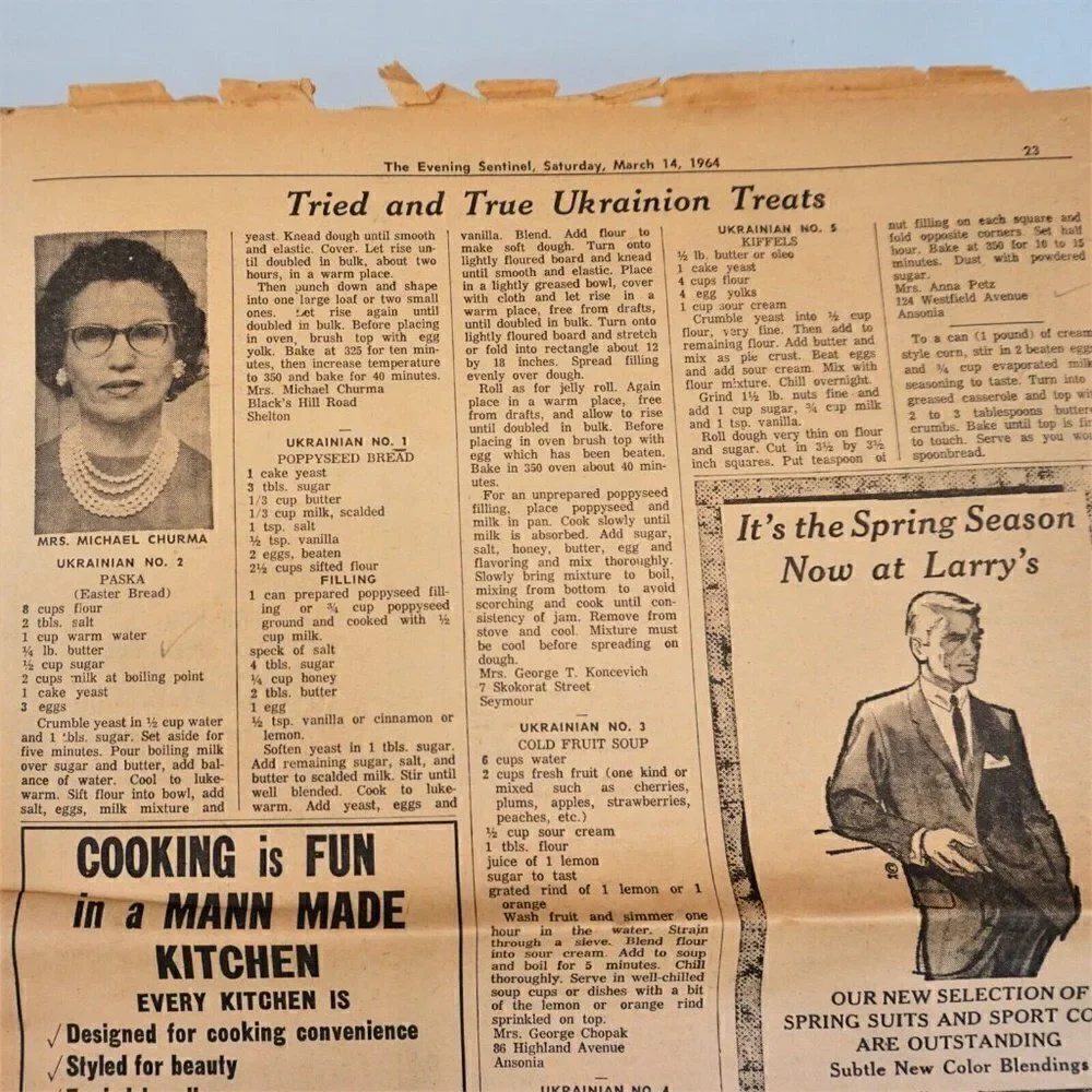 Sentinel 1964 Newspaper Cook Book Section 1967 McCall's Recipes Magazine